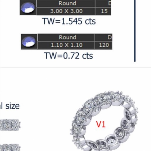 SOLD Natural Diamond eternity band - Picture 8 of 8